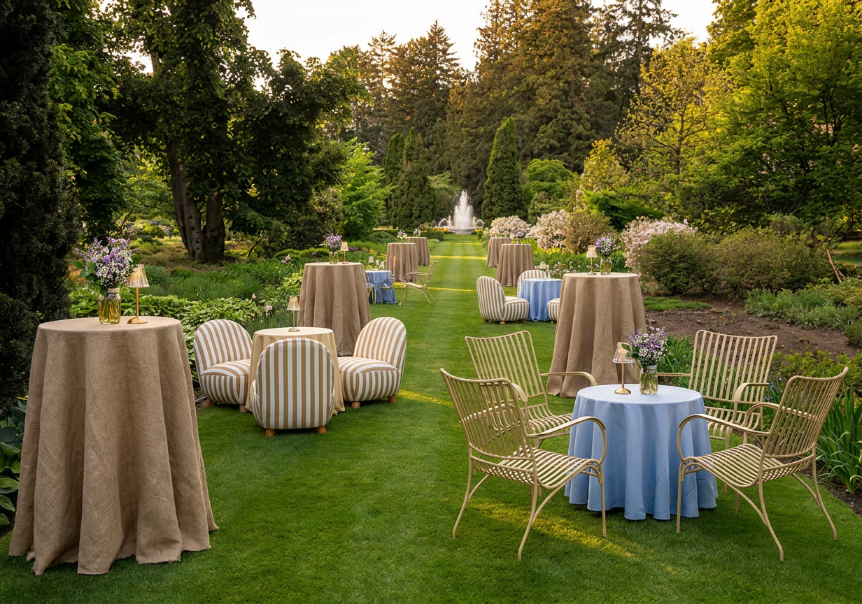 Garden, cocktail hour — After